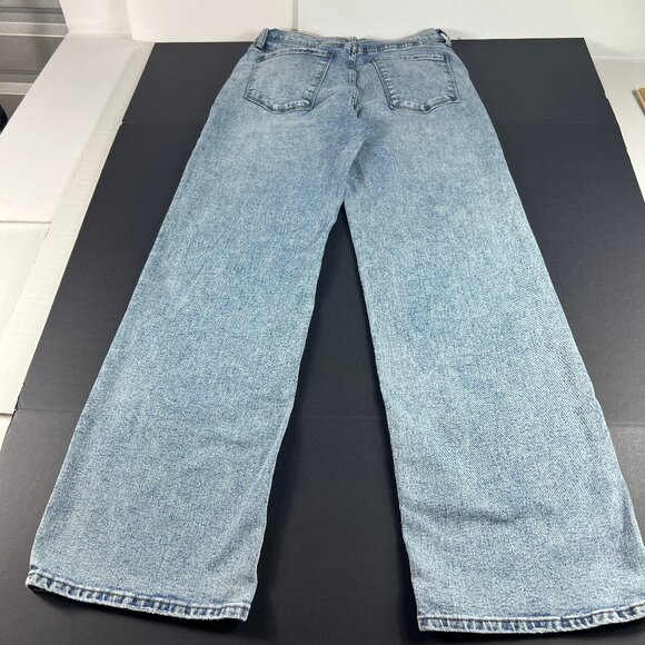 Evereve Jean Womens 32x33* The Ever Trouser High Rise Wide Leg Blue Denim Tag 31 - Picture 9 of 16